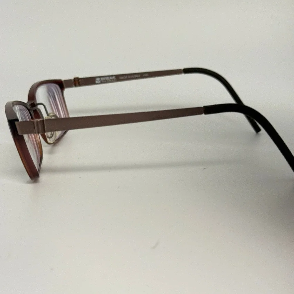 Break The Mold‎ BM-018 Col. 02 Eyeglasses Frames Brown Rectangle 54-18-140 Korea